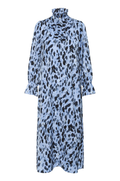 GRACIEIW PRINTED DRESS BLUE PAINTED DOT - 900003317 - 30112281 Thumbnail
