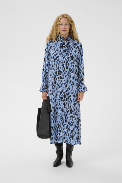 GRACIEIW PRINTED DRESS BLUE PAINTED DOT - 900003317 - 30112281 Thumbnail