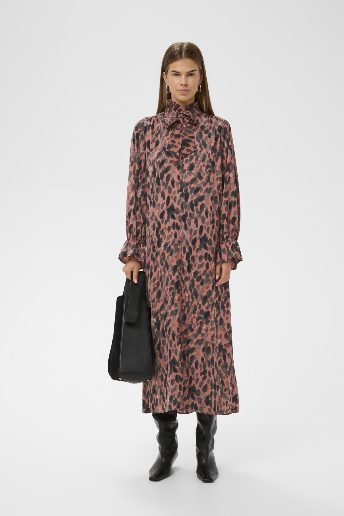 GRACIEIW PRINTED DRESS ROSE PAINTED DOT - 900003318 - 30112281