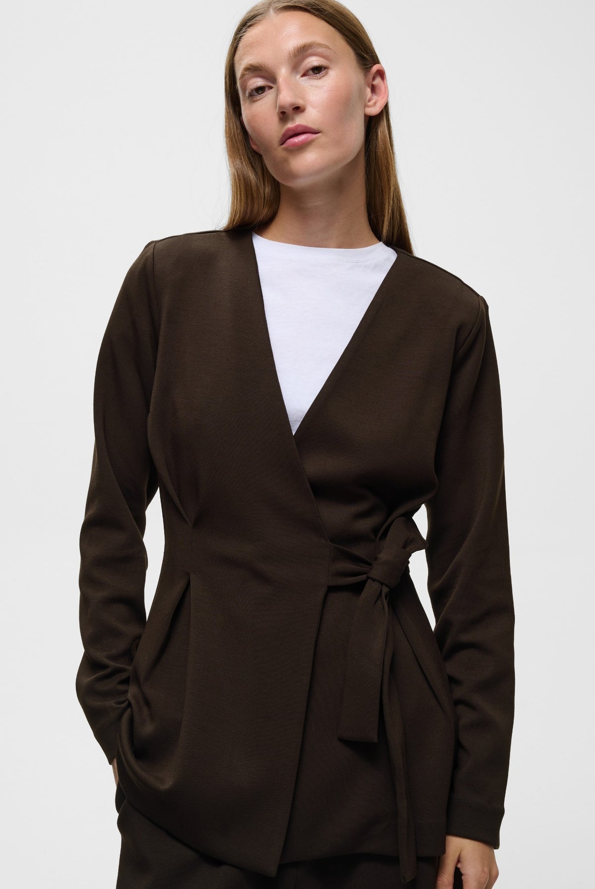 SIMIIW VINCENTIW BELT JACKET Chocolate Brown - 191109 - 30112432