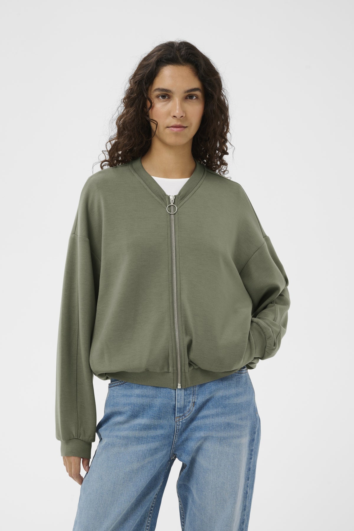 SIMIIW VINCENTIW ZIPPER JACKET MULLED BASIL - 180514 - 30112433