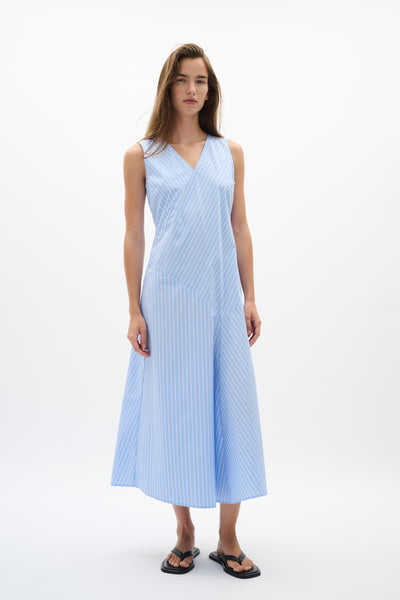 RAELYNNIW DRESS BLUE YD SUMMER STRIPE - 900007 - 30112488 Thumbnail