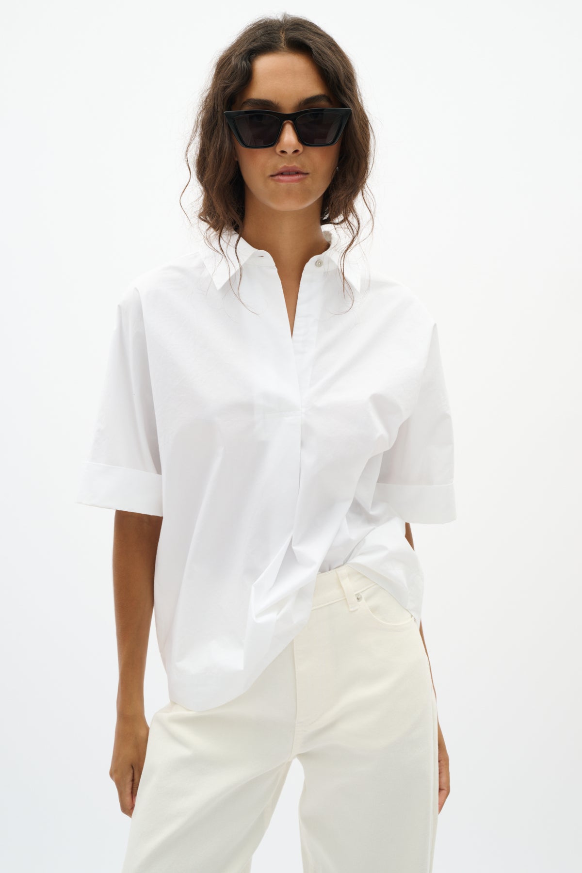 ELLINIW BLOUSE Pure White - 300001 - 30112537