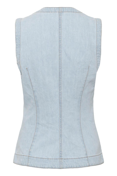 ELLYIW WAISTCOAT BLEACHED BLUE DENIM - 90000662 - 30112549 Thumbnail