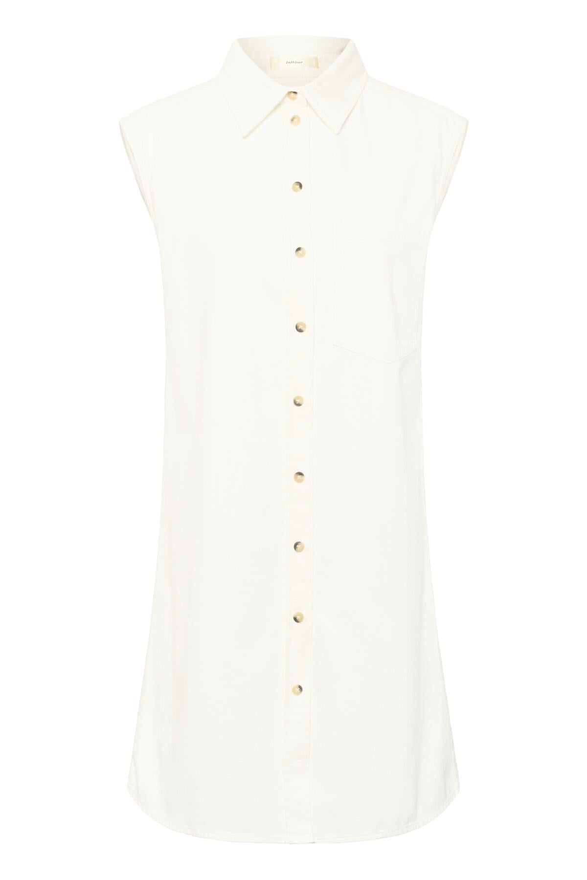 ELLYIW DENIM DRESS Pure White - 300001 - 30112550