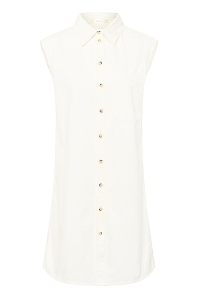 ELLYIW DENIM DRESS Pure White - 300001 - 30112550 Thumbnail