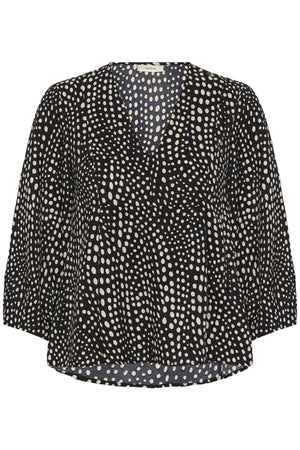 LIBERTYIW V-NECK BLACK FADED DOT - 900007186 - 30112583