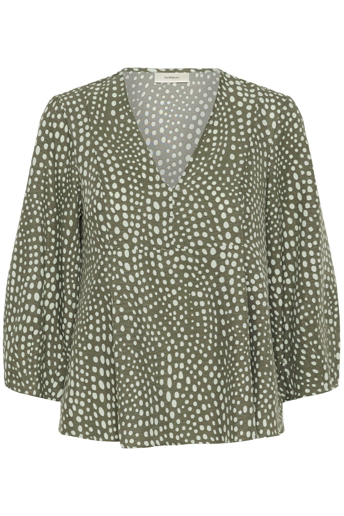 LIBERTYIW V-NECK GREEN FADED DOT - 900007187 - 30112583