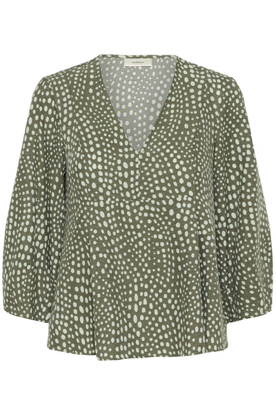 LIBERTYIW V-NECK GREEN FADED DOT - 900007187 - 30112583 Thumbnail