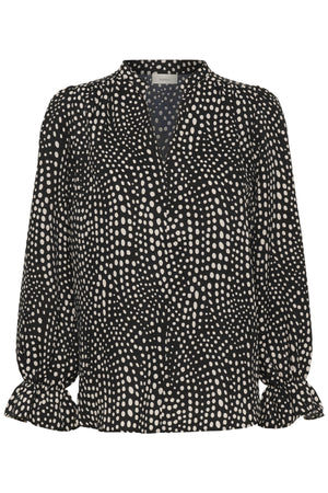 LIBERTYIW BLOUSE BLACK FADED DOT - 900007186 - 30112584