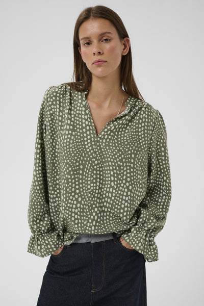 LIBERTYIW BLOUSE GREEN FADED DOT - 900007187 - 30112584 Thumbnail