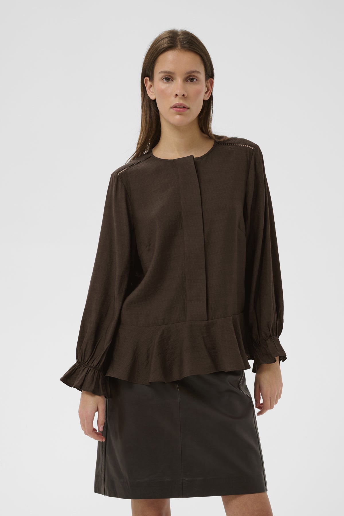 LINNISIW SHIRT Coffee Bean - 190915 - 30112586