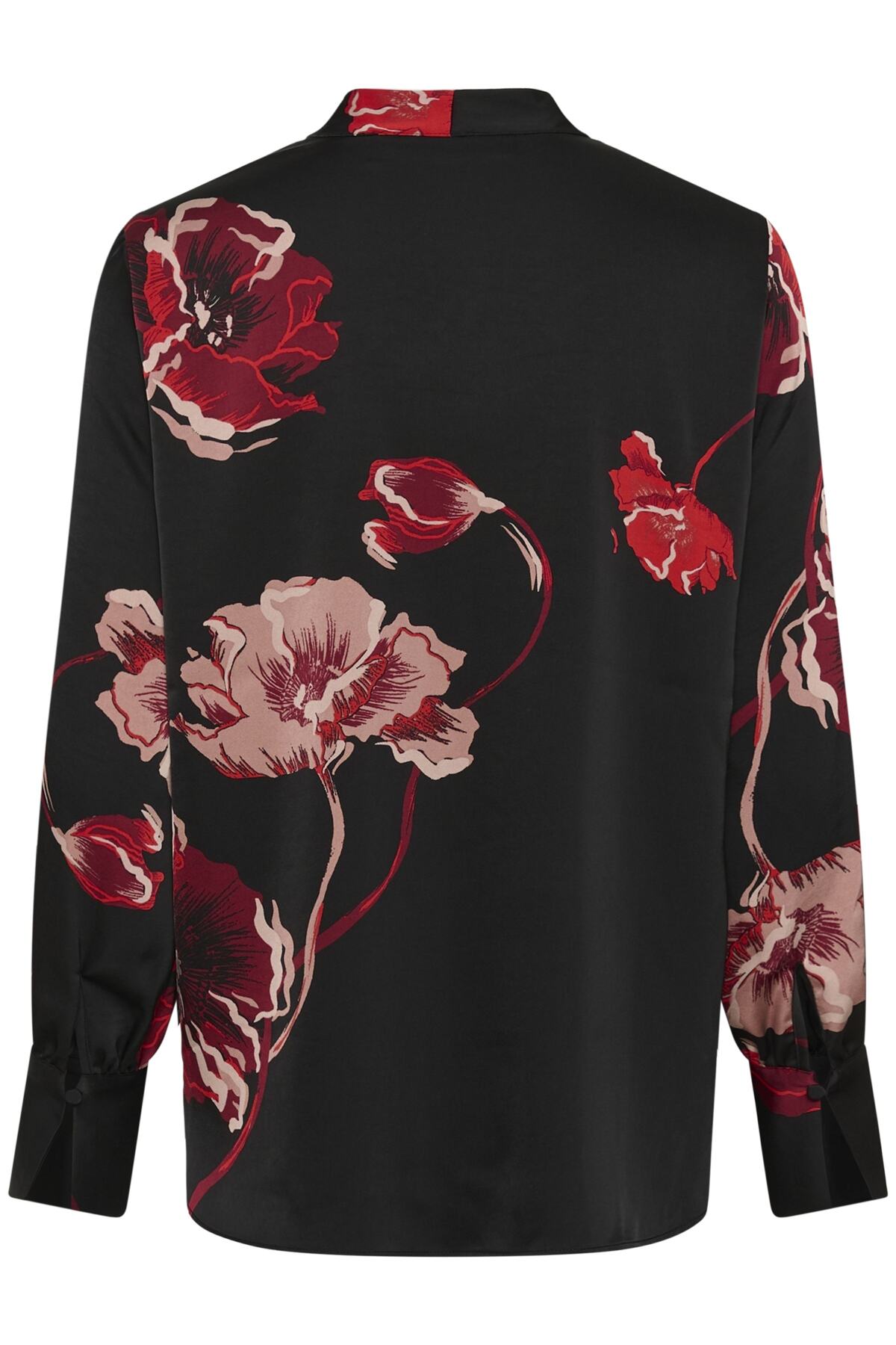 DAWNIW V-NECK BLACK POPPY ROSE - 900002573 - 30112599