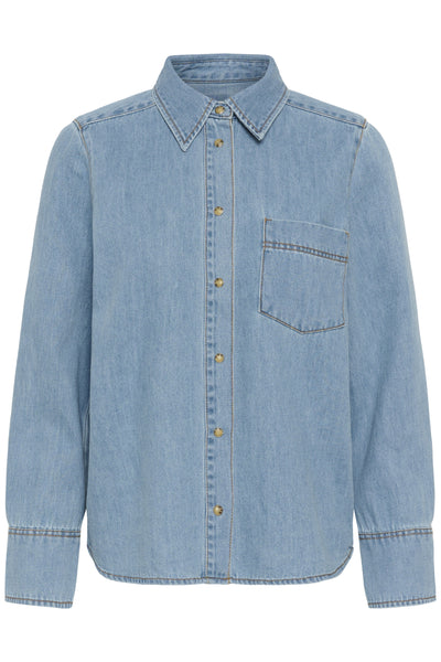 GLENNIW SHIRT Bleached Denim - 183930 - 30112605 Thumbnail