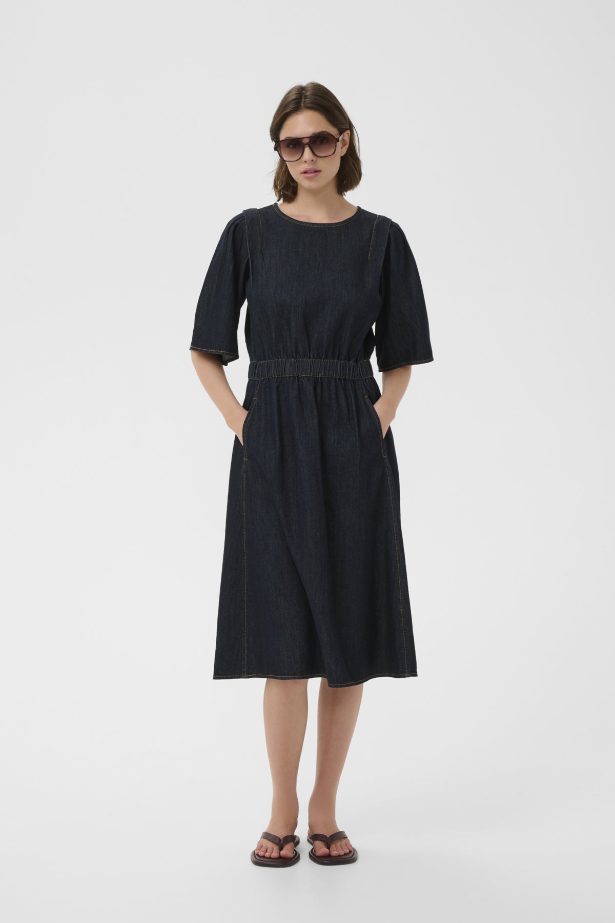 GLENNIW DRESS Dark Denim - 194118 - 30112607