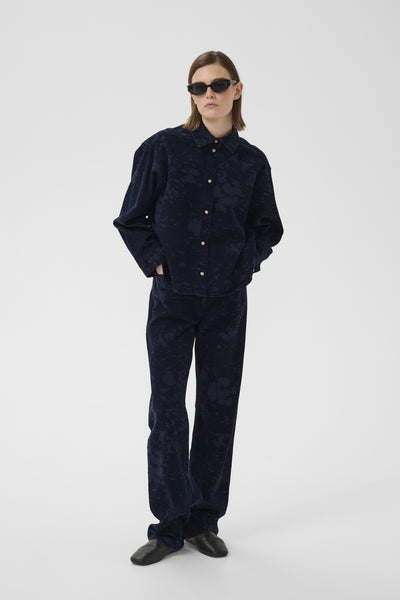 GILDAIW SHIRT FLOWER DENIM JACQUARD - 900009 - 30112611 Thumbnail