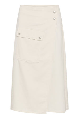 GLADYSIW DENIM WRAP SKIRT ECRU MELANGE - 1108091 - 30112613