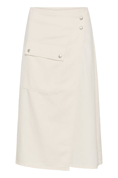 GLADYSIW DENIM WRAP SKIRT ECRU MELANGE - 1108091 - 30112613 Thumbnail