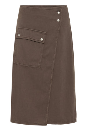 GLADYSIW DENIM WRAP SKIRT Coffee Quartz - 181307 - 30112613