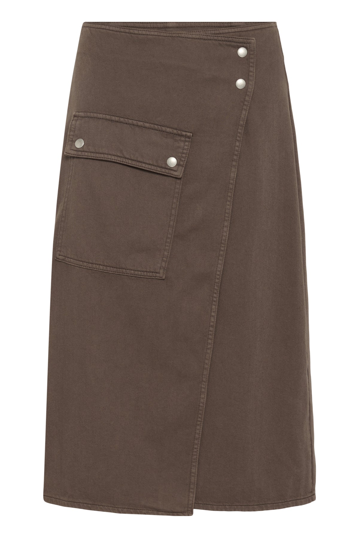 GLADYSIW DENIM WRAP SKIRT Coffee Quartz - 181307 - 30112613