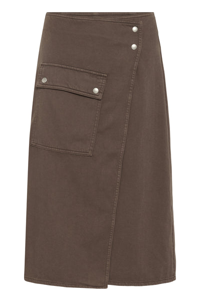 GLADYSIW DENIM WRAP SKIRT Coffee Quartz - 181307 - 30112613 Thumbnail