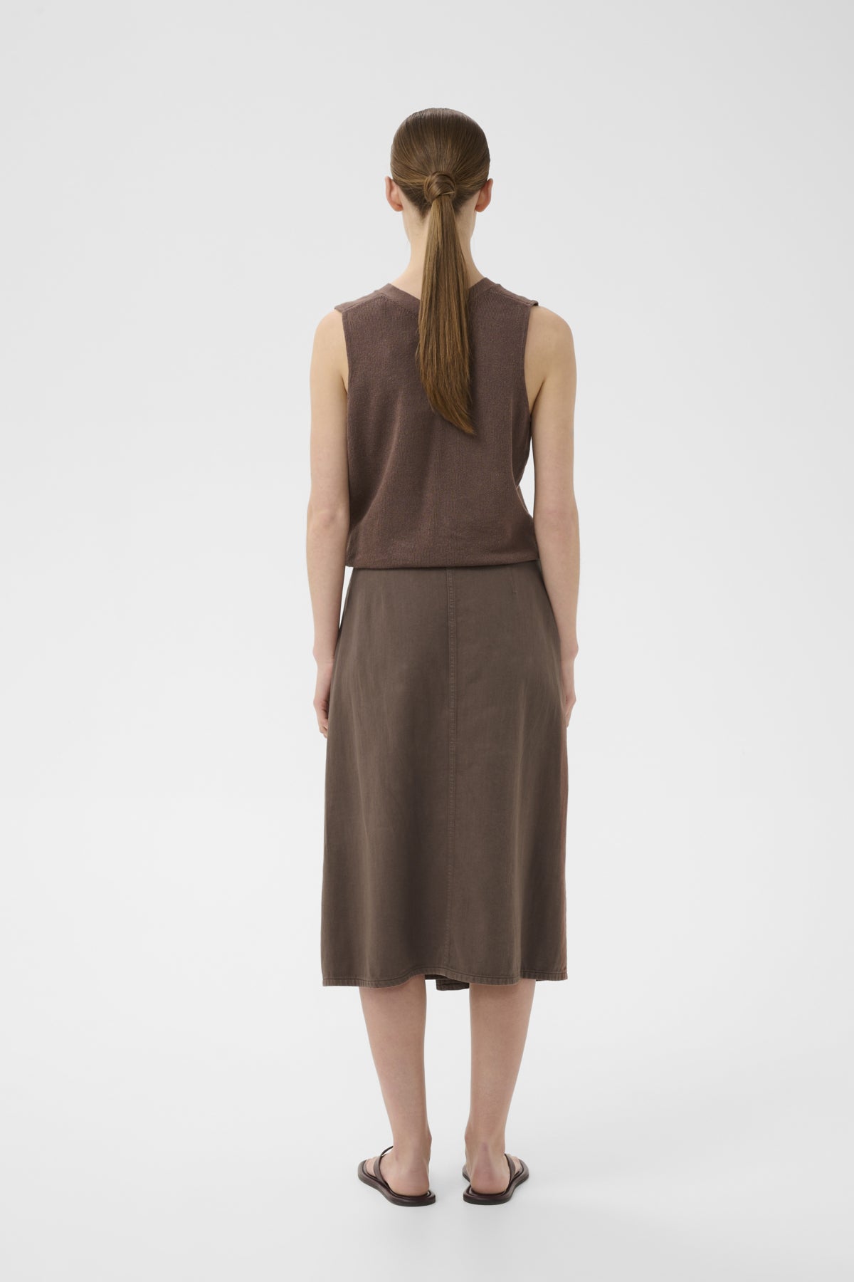 GLADYSIW DENIM WRAP SKIRT Coffee Quartz - 181307 - 30112613