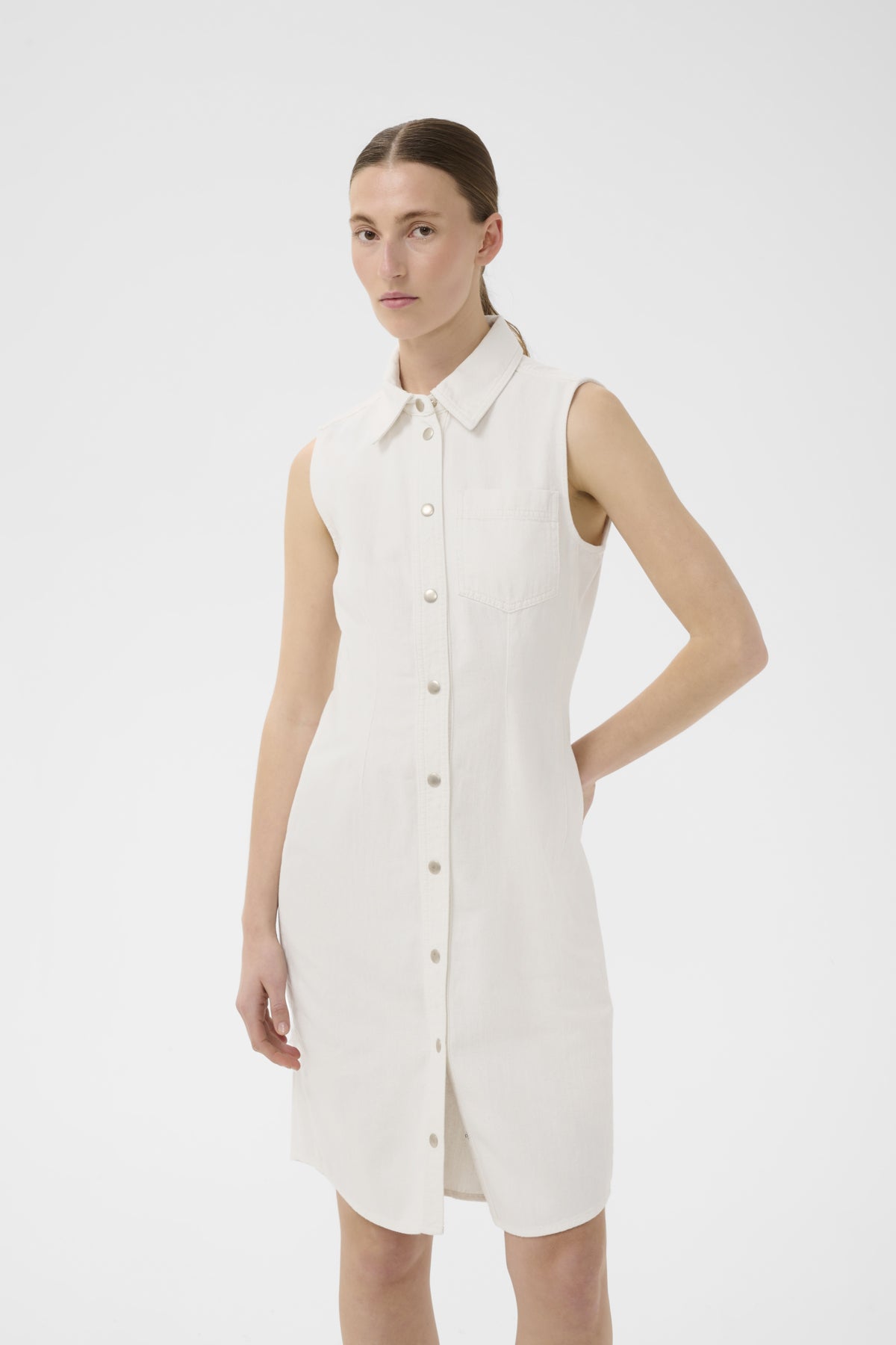 GLADYSIW DRESS ECRU MELANGE - 1108091 - 30112616