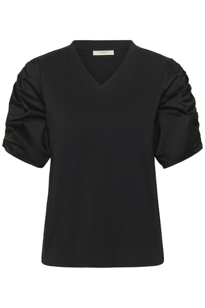 GUDRUNIW V-NECK TSHIRT Black - 194008 - 30112627 Thumbnail