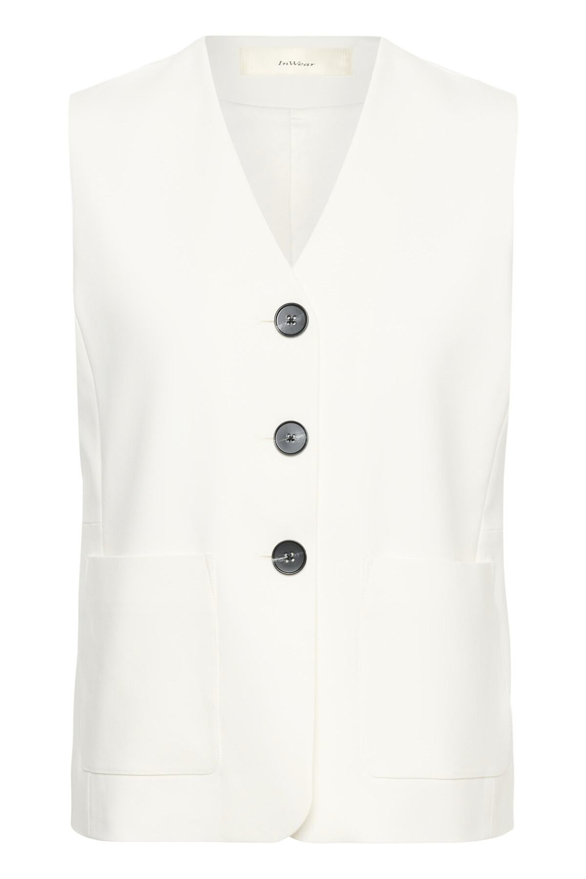 ZELLAIW HIP WAISTCOAT Whisper White - 110701 - 30112629