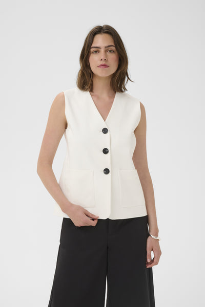 ZELLAIW HIP WAISTCOAT Whisper White - 110701 - 30112629 Thumbnail