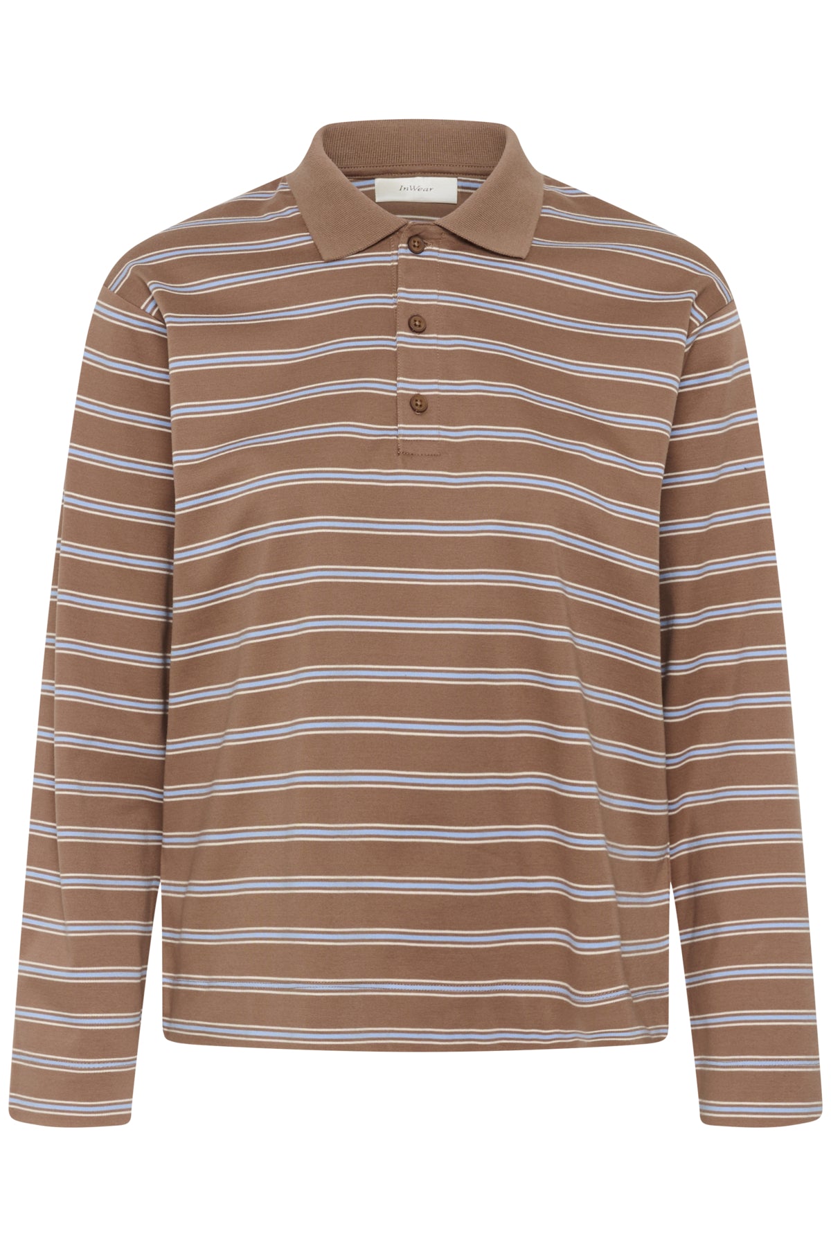 FIKKIAIW POLO TSHIRT CHOCOLATE MALT TRIPLE STRIPE - - 30112643
