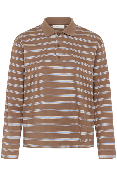 FIKKIAIW POLO TSHIRT CHOCOLATE MALT TRIPLE STRIPE - - 30112643 Thumbnail