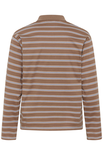 FIKKIAIW POLO TSHIRT CHOCOLATE MALT TRIPLE STRIPE - - 30112643 Thumbnail