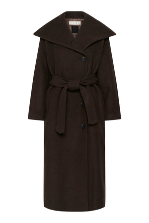 ZORAHIW LONG COAT Chocolate Brown - 191109 - 30112646