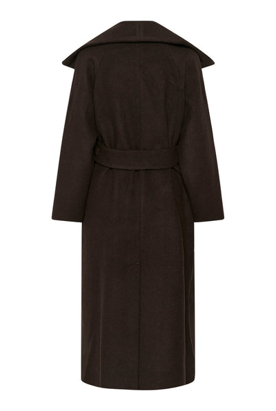 ZORAHIW LONG COAT Chocolate Brown - 191109 - 30112646 Thumbnail