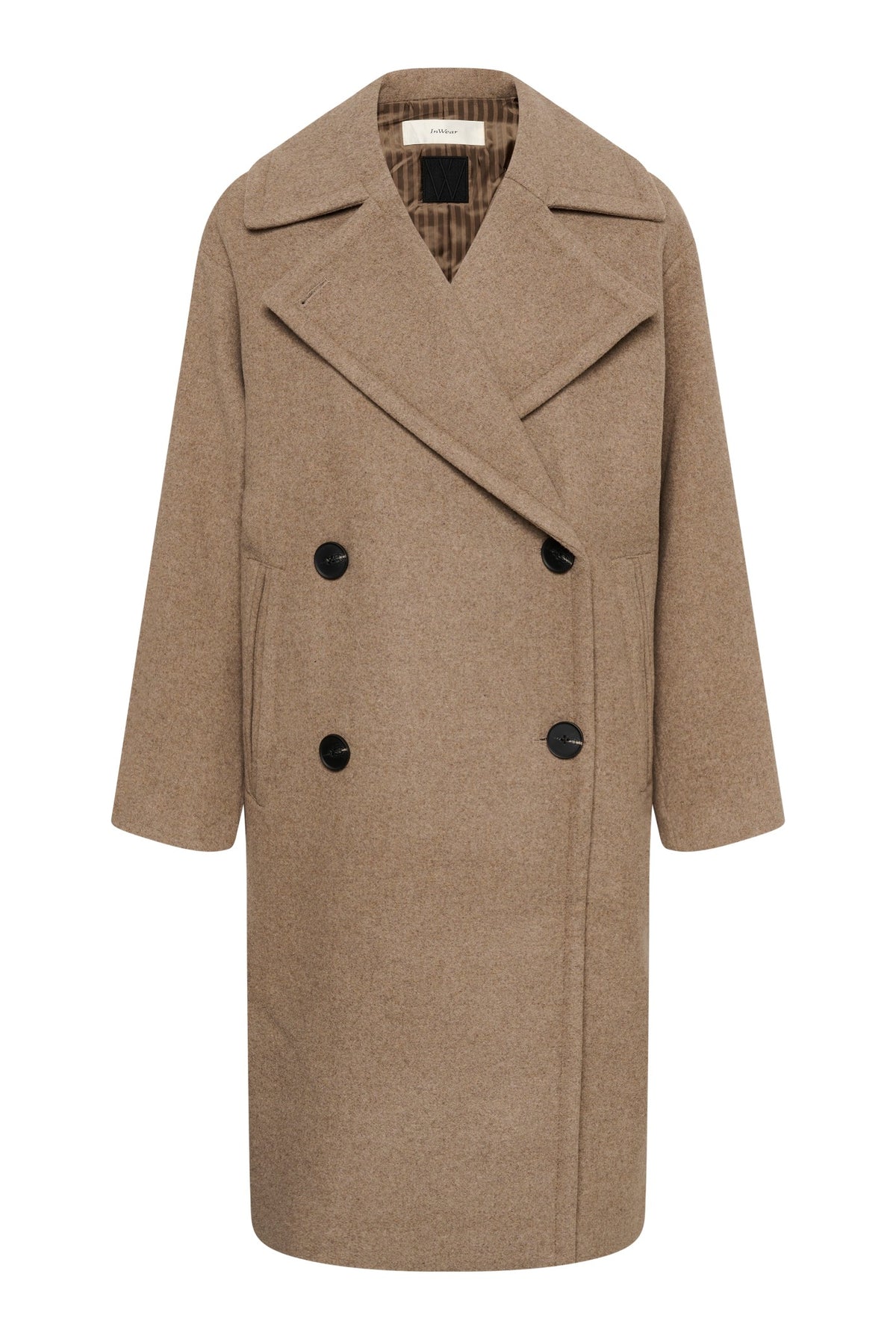 ZORAHIW DB COAT Sandy Grey Melange - 1813041 - 30112647