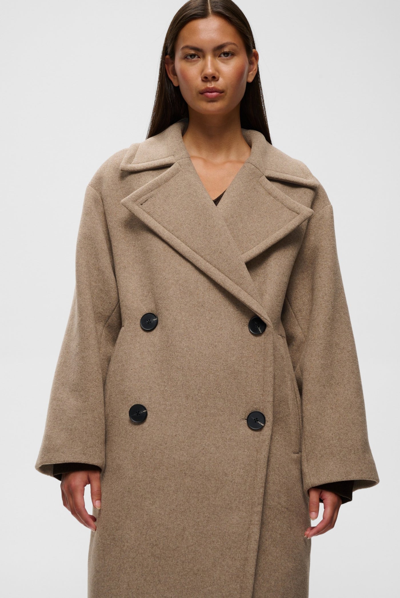 ZORAHIW DB COAT Sandy Grey Melange - 1813041 - 30112647