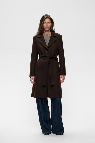 ZORAHIW CLASSIC COAT Chocolate Brown - 191109 - 30112648 Thumbnail