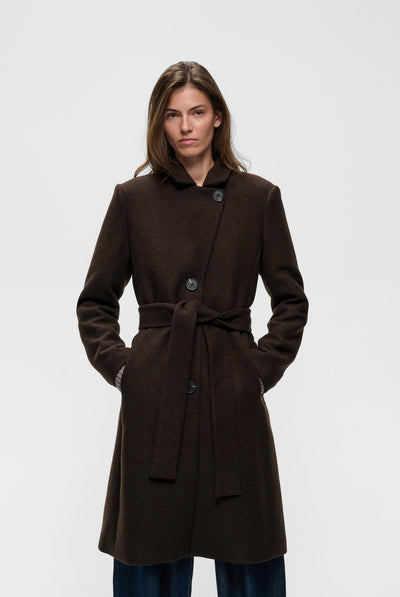 ZORAHIW CLASSIC COAT Chocolate Brown - 191109 - 30112648 Thumbnail