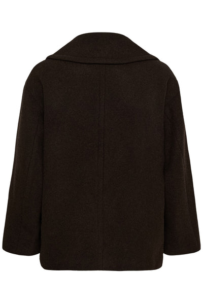 ZORAHIW SHORT DB COAT Chocolate Brown - 191109 - 30112649 Thumbnail