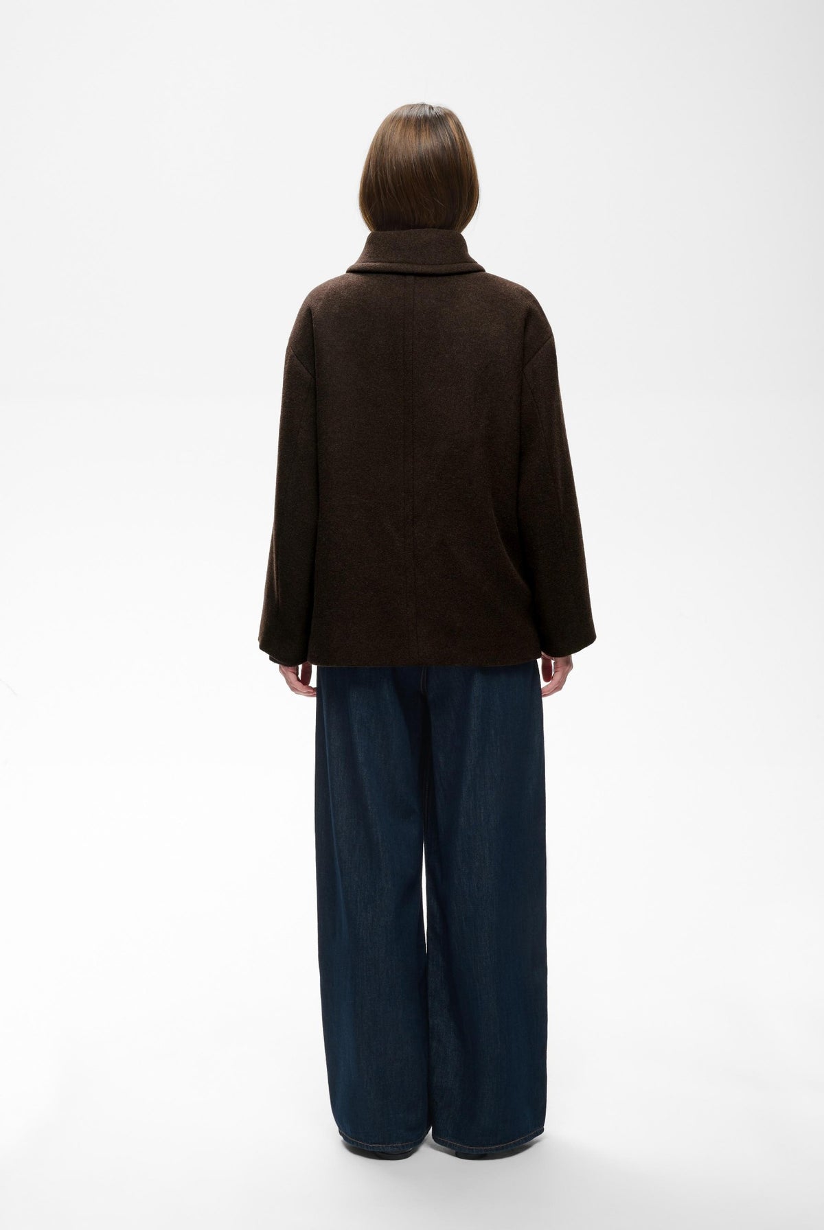 ZORAHIW SHORT DB COAT Chocolate Brown - 191109 - 30112649