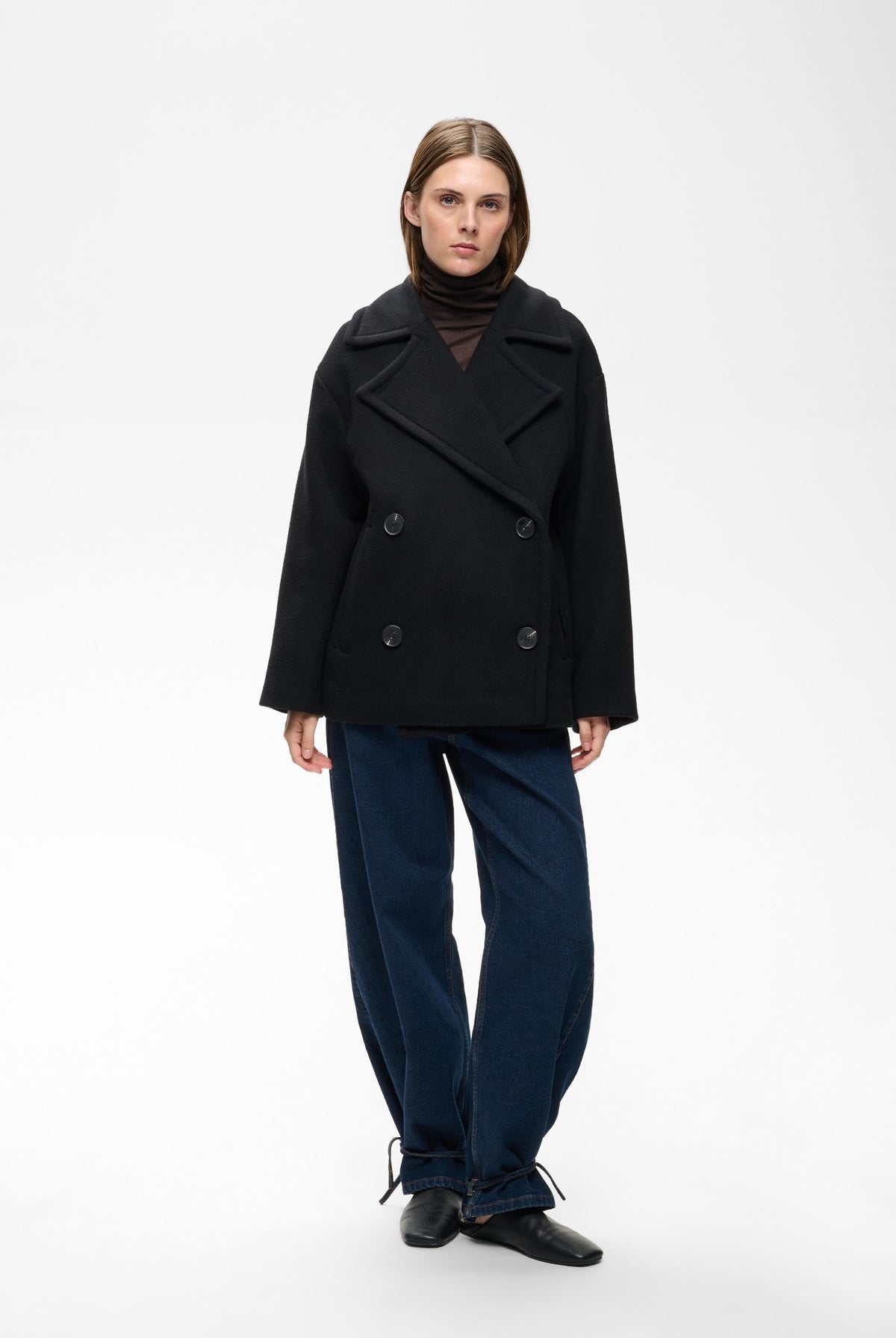 ZORAHIW SHORT DB COAT Black - 194008 - 30112649