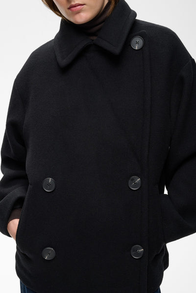 ZORAHIW SHORT DB COAT Black - 194008 - 30112649 Thumbnail