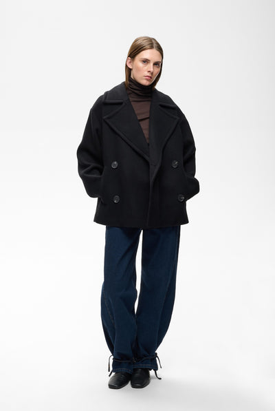 ZORAHIW SHORT DB COAT Black - 194008 - 30112649 Thumbnail