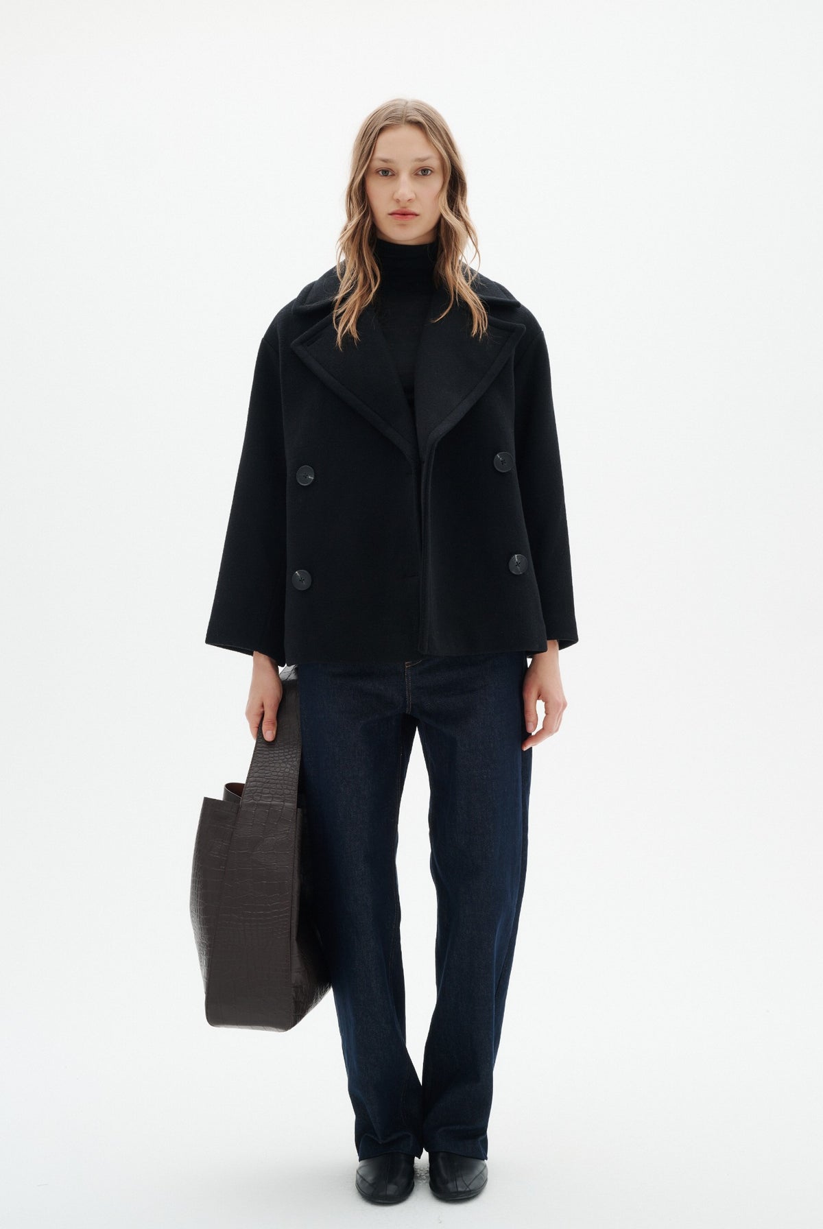 ZORAHIW SHORT DB COAT Black - 194008 - 30112649