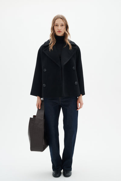 ZORAHIW SHORT DB COAT Black - 194008 - 30112649 Thumbnail