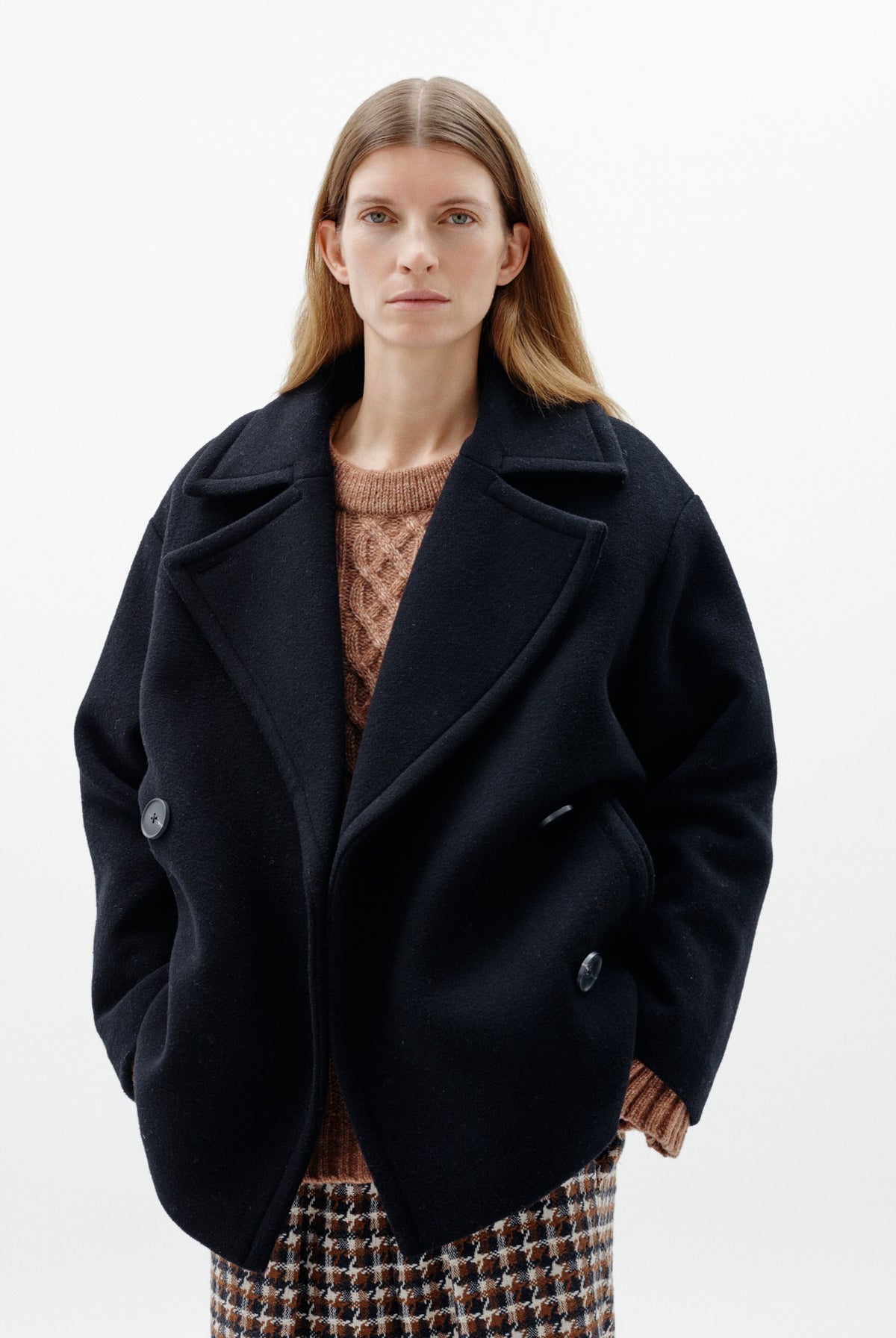 ZORAHIW SHORT DB COAT Black - 194008 - 30112649