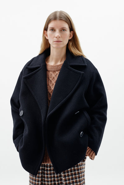 ZORAHIW SHORT DB COAT Black - 194008 - 30112649 Thumbnail