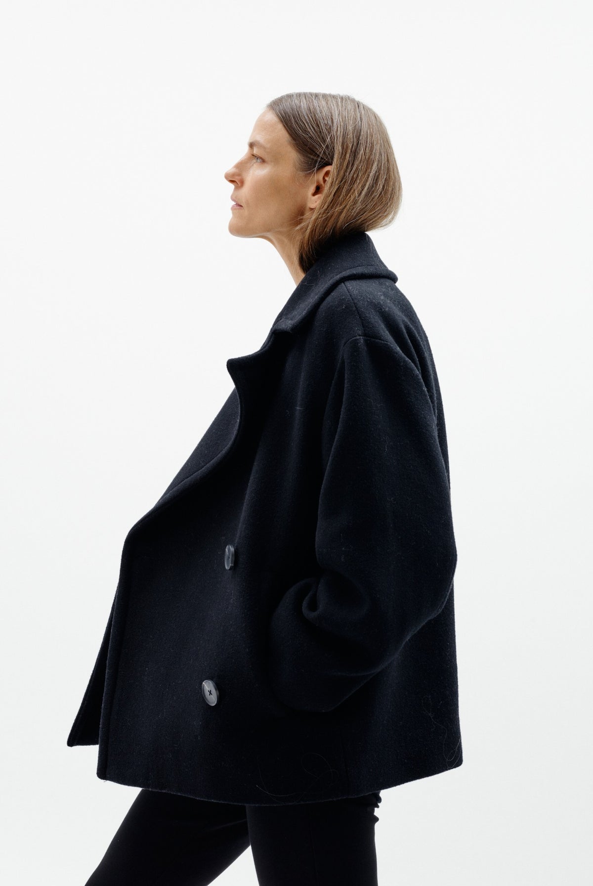 ZORAHIW SHORT DB COAT Black - 194008 - 30112649