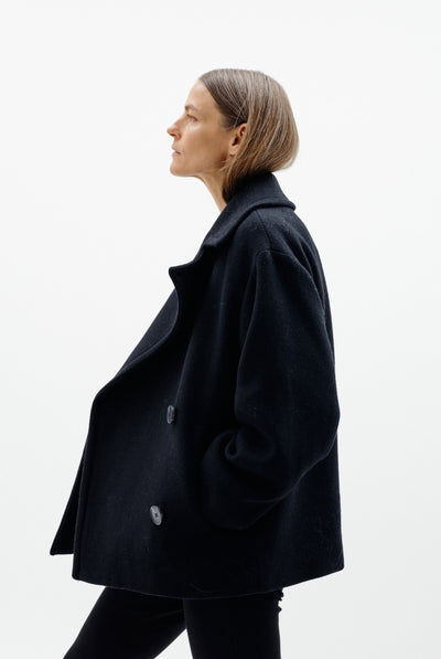 ZORAHIW SHORT DB COAT Black - 194008 - 30112649 Thumbnail